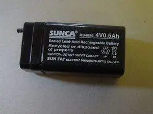 Sunca 4V 0.5Ah Sealed Lead Acid Rechargeable Battery For Mosquito Bat 1