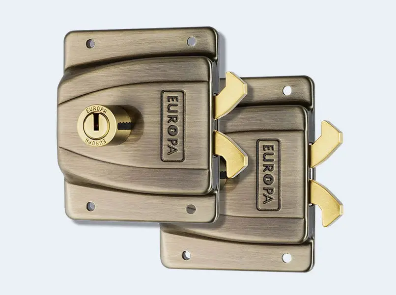 Europa Brass Stainless Steel Finish Sliding Wardrobe Lock, F367 1