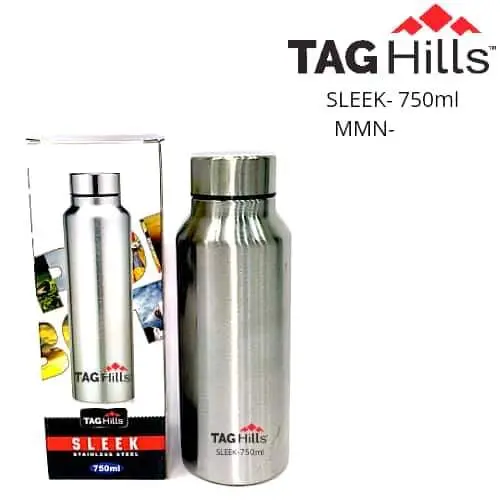 Tag Hills Sleek Stainless Steel Water Bottle 750Ml Silver 1