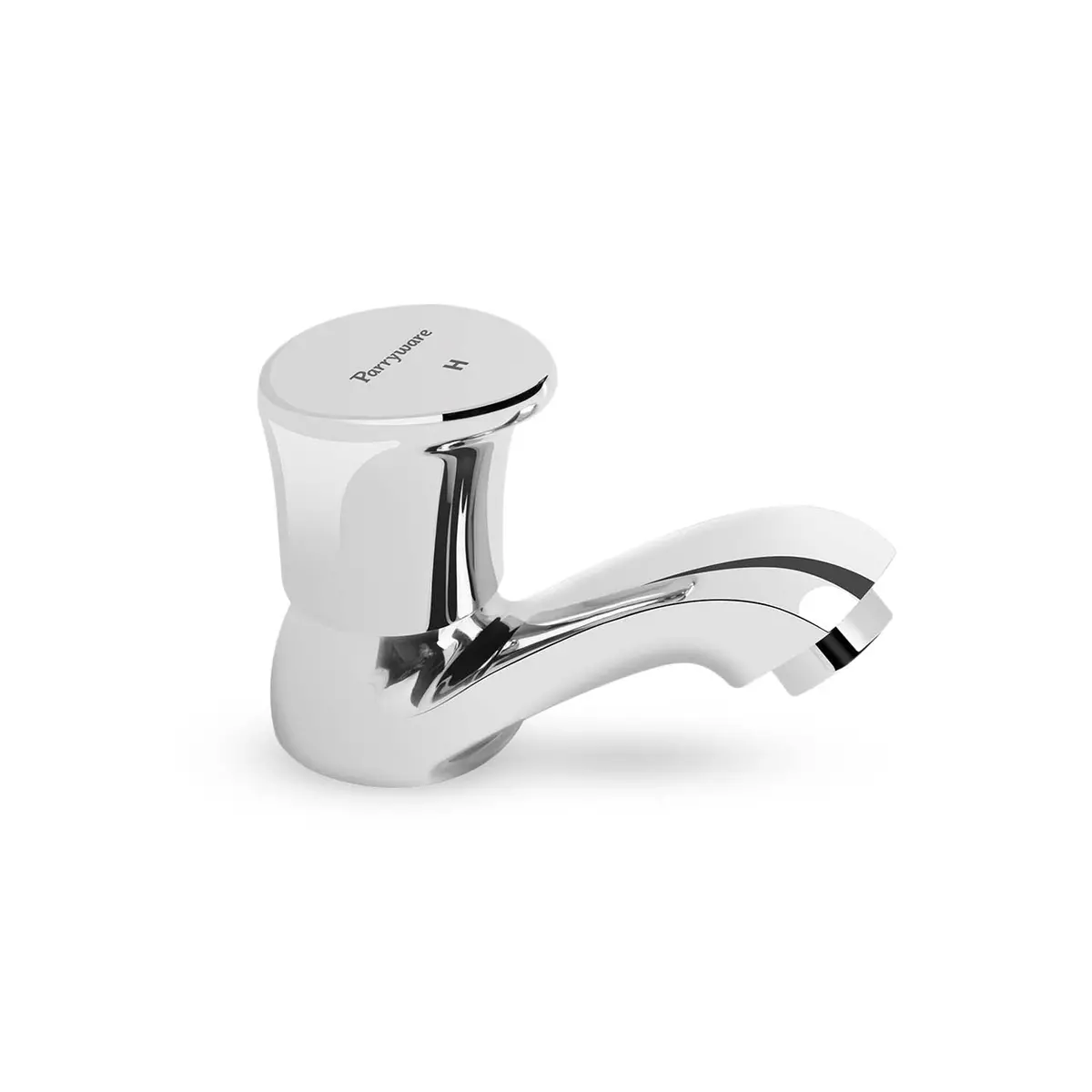 Parryware Ceramic Innerhead Brass Pillar Cock (Chrome Finish) 1