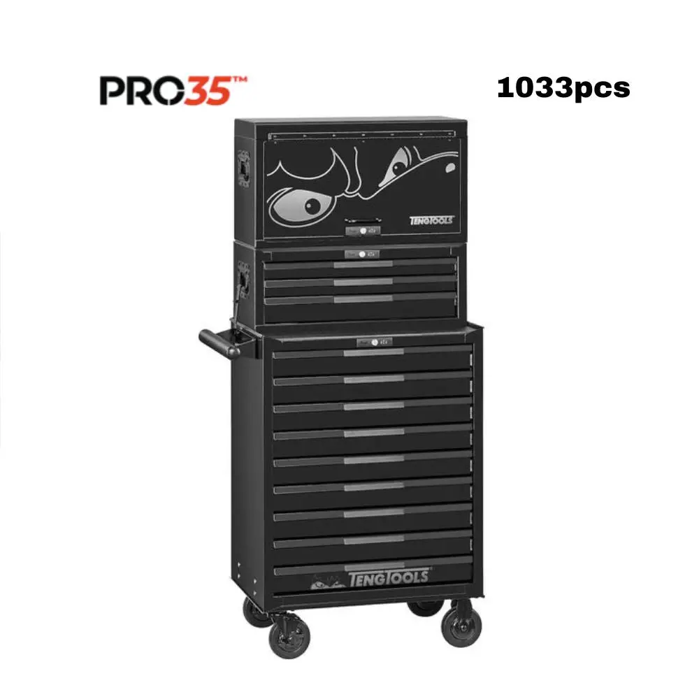 Teng Tools 26" Pro35™ Mega Master Tool Kit, 1033 Pieces, Black 1