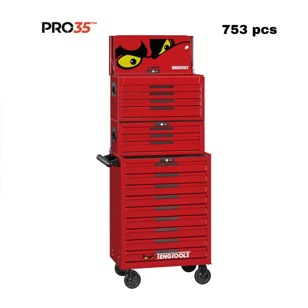 Teng 26" Pro35™ Stack Tool Kit 753 Pieces-Red 1