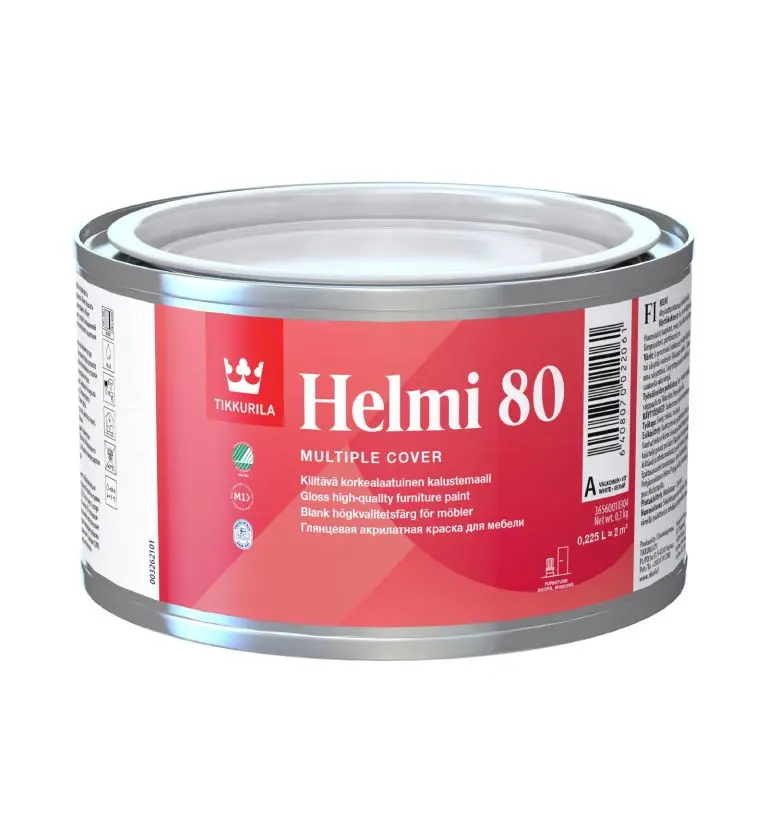 Tikkurila Helmi 80 Water-Based Gloss For Woodwork - Colour Match 1