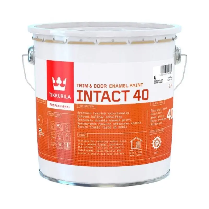 Tikkurila Intact 40 Satin For Trim & Doors - Colour Match 1