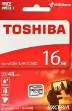 Toshiba Exceria 16Gb Microsd Memory Card Class10 Sdhc Uhs-1 48 Mb/S 1