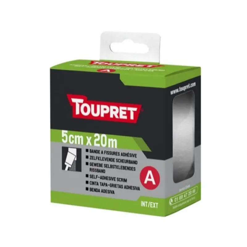 Toupret Self-Adhesive Scrim Tape For Cracks - 20Mx5cm 1