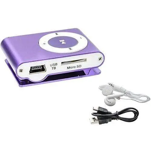 Transton Stylish Metal Mp3 Player Clip-On With Earphones (Color May Vary) 1
