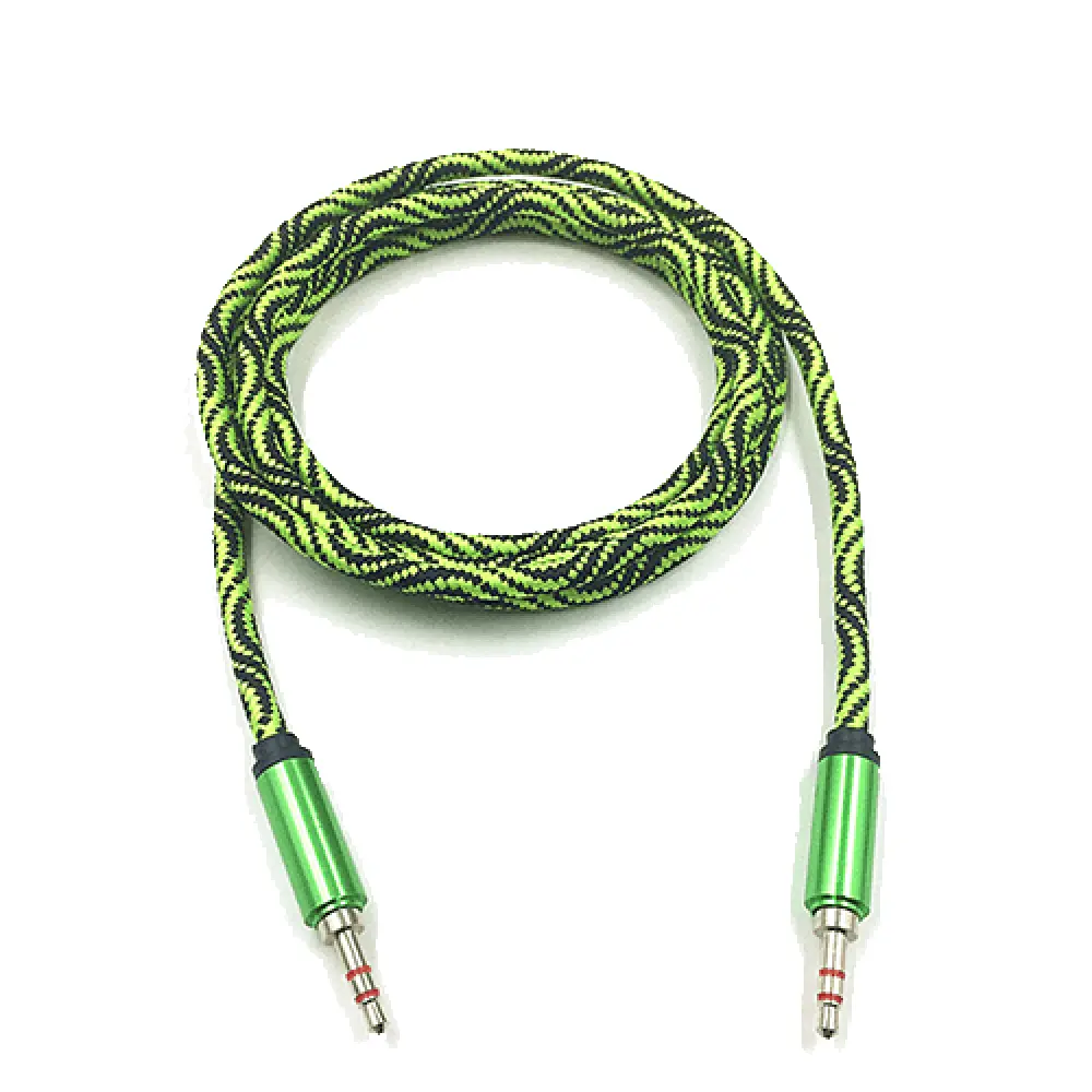 Transton Nylon Braided Aux Cable 3.5Mm Male To 3.5Mm Male Cable 1.5M 1