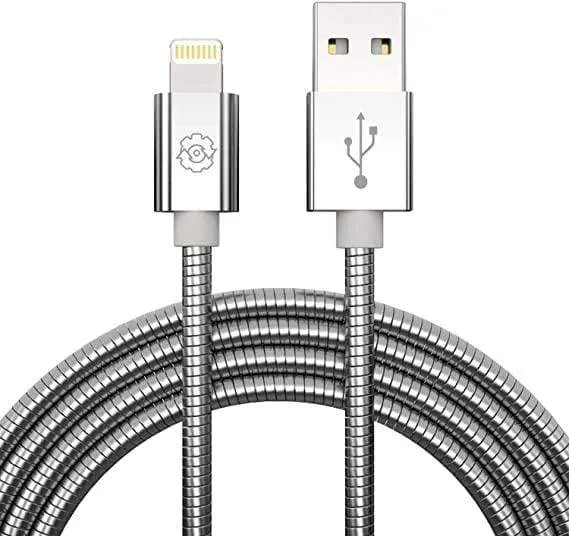 Transton Unbreakable Metal Braided Lightning Cable For Apple Iphone Ipad 1M 1