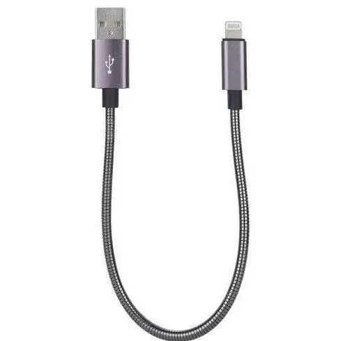 Transton Unbreakable Metal Braided Lightning Cable For Apple Iphone Ipad 20Cm 1