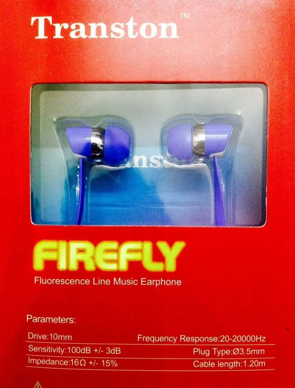 Transton Firefly Universal Earphones Mic+Volume Control Glow In Dark Headsets 1