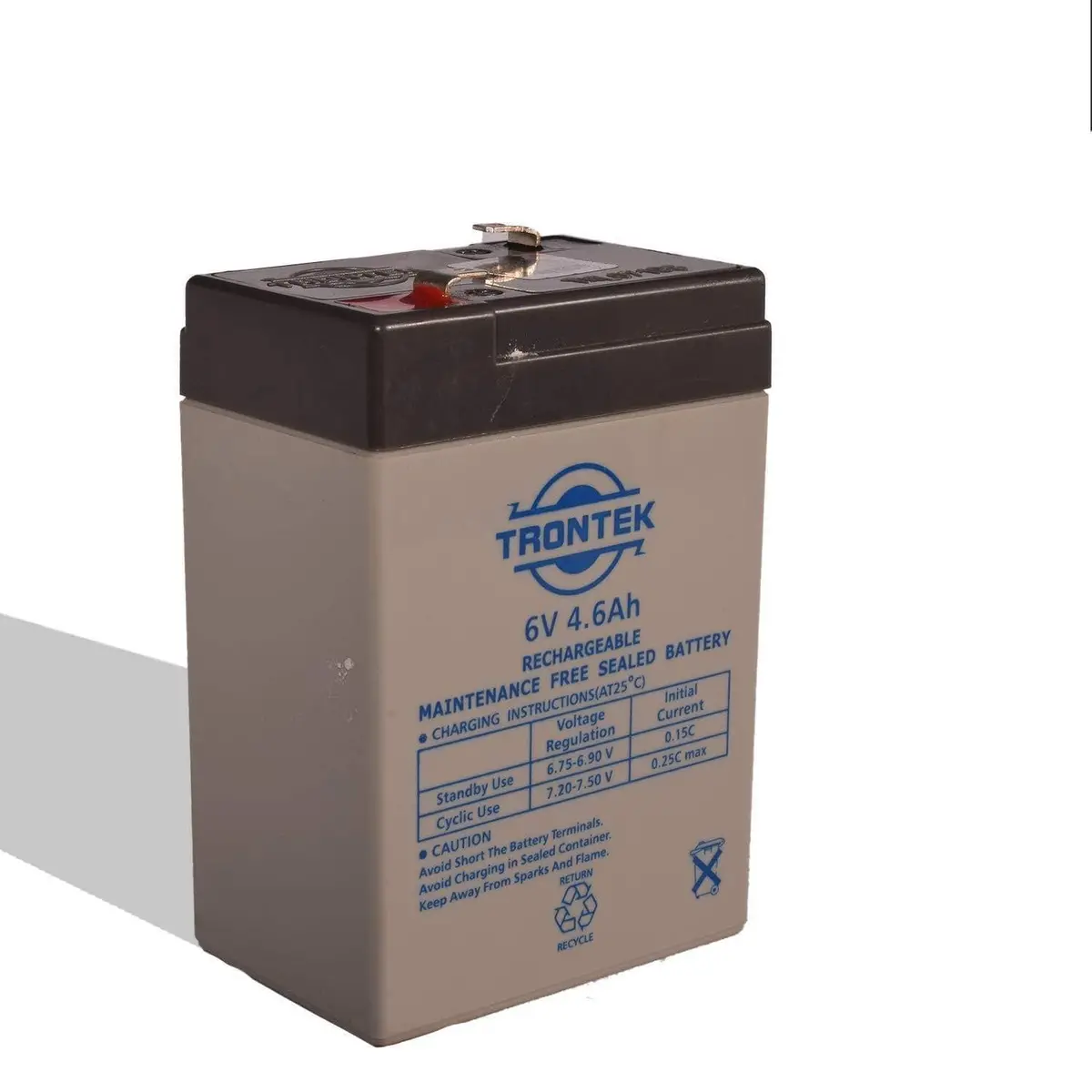 Trontek 6V 4.6Ah Maintenance Free Rechargeable Battery 1