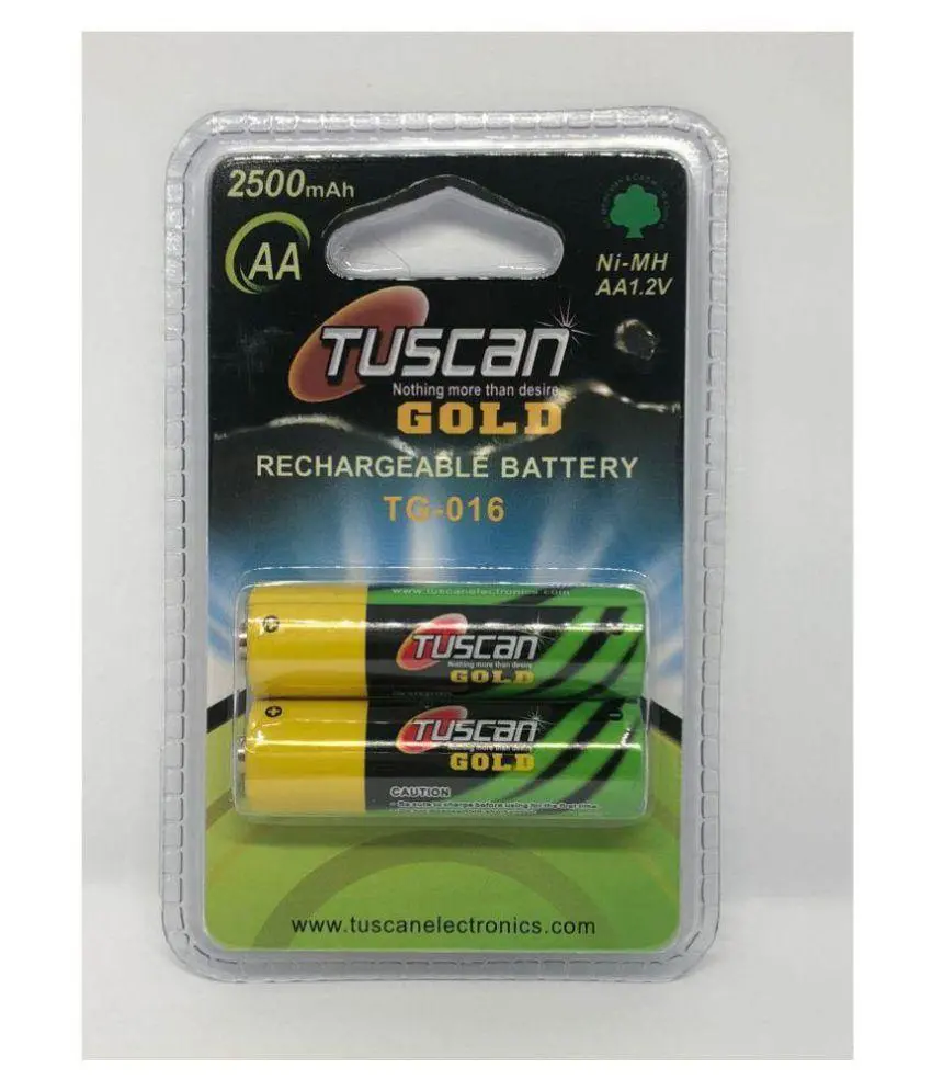 Tuscan Gold Aa Ni-Mh 1.2V 2500Mah Rechargeable Battery (2 Pcs) 1