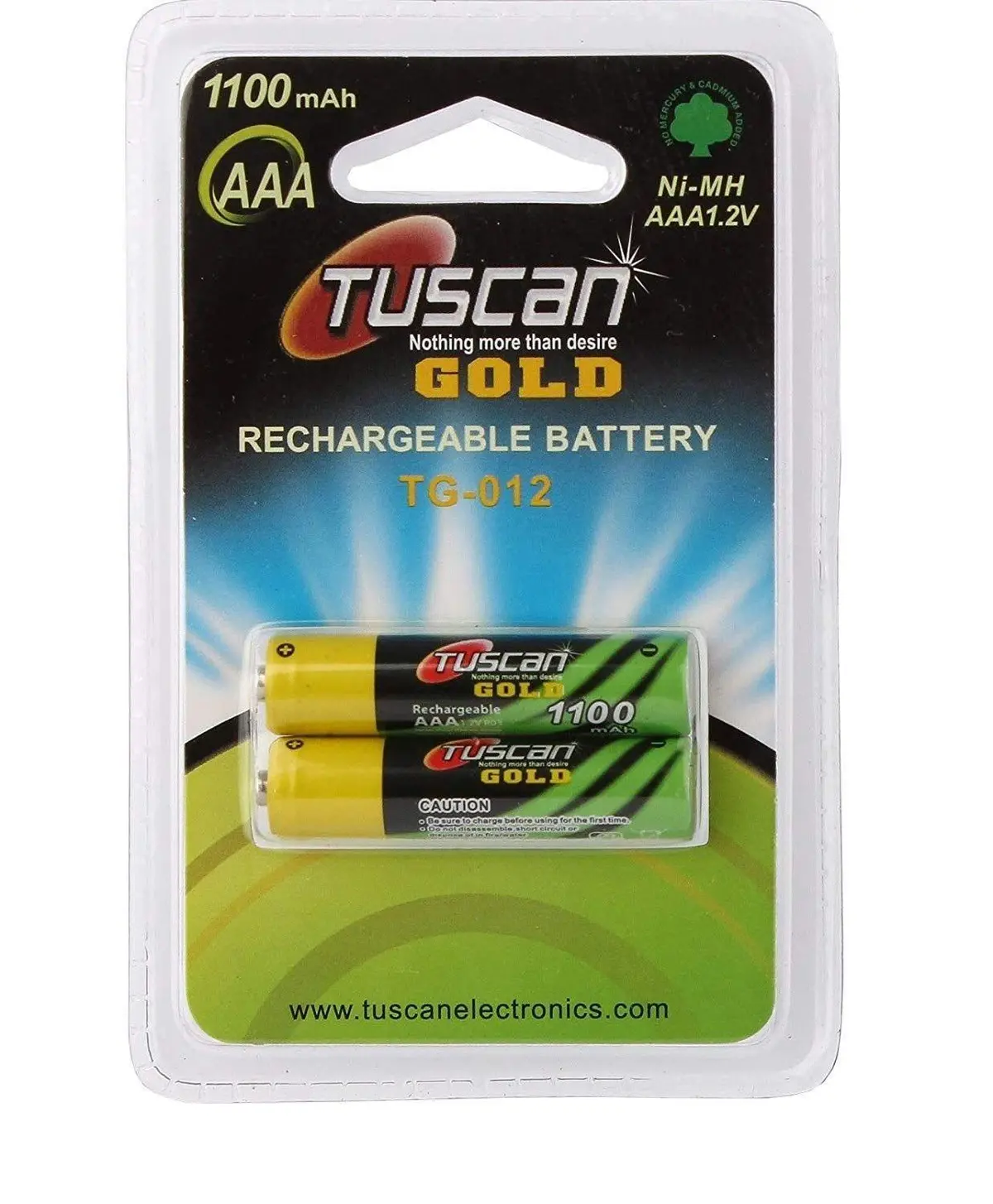 Tuscan Gold Aaa 1100 Mah Rechargeable Battery (2 Pcs) 1