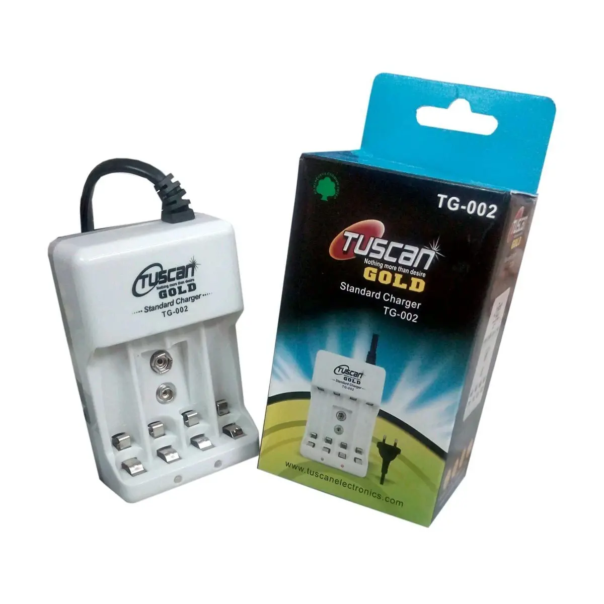 Tuscan Gold Battery Charger For Aa, Aaa And 9V Batteries Tg-002 1