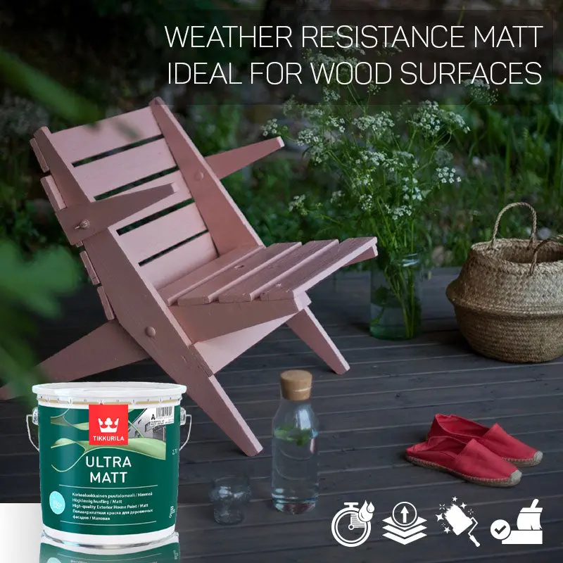 Tikkurila Ultra Matt Weather-Resistant Wood Paint - Colour Match 1