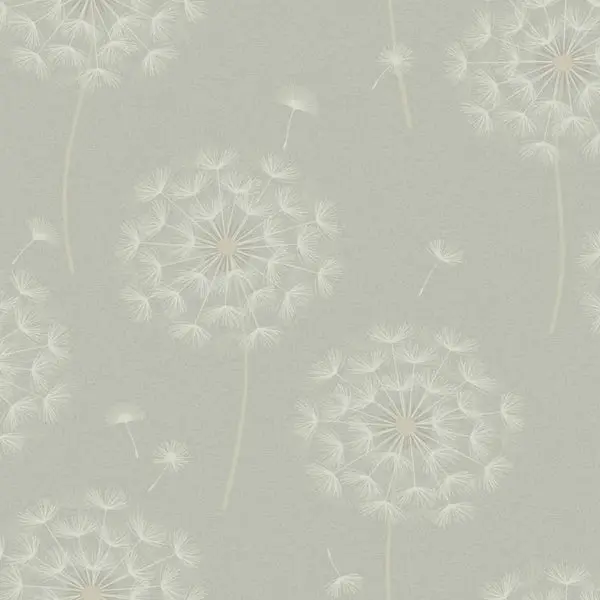 Allora Dandelion Wallpaper Sage Sample 1