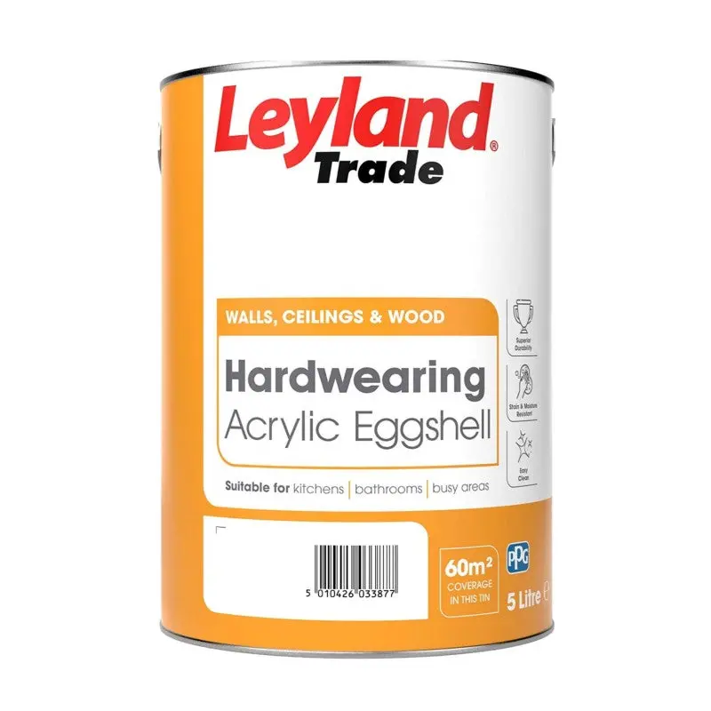 Leyland Trade Hardwearing Acrylic Eggshell - Colour Match 1