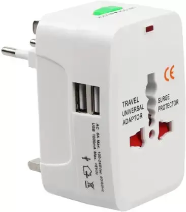 Dealsplant High Quality Universal Plug International Adapter With Dual Usb Port 1