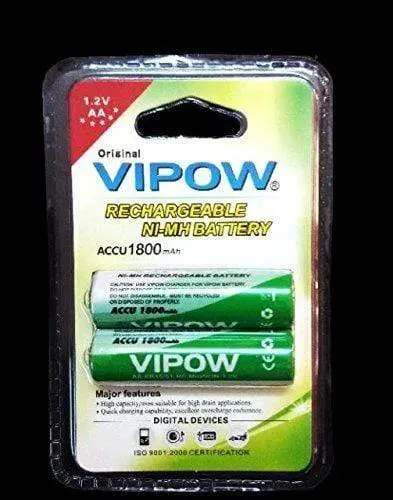 Vipow Ni-Mh Aa Rechargeable Battery 1800Mah 1.2V, 1 Pack Of 2 Pieces 1
