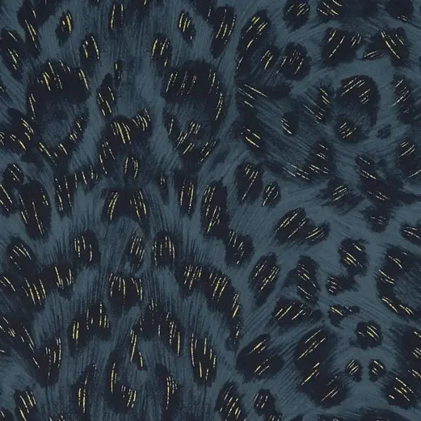 Clarke & Clarke Felis Wallpaper - Navy Sample 1
