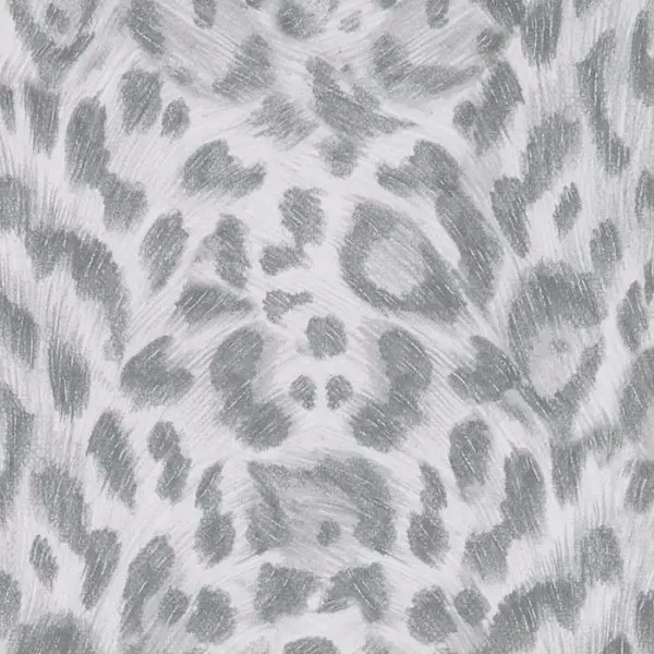 Clarke & Clarke Felis Wallpaper- Silver Sample 1