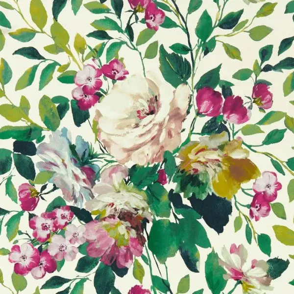 Clarke & Clarke Bloom Wallpaper - Fuchsia Sample 1