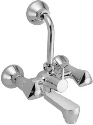 Essco Tropical Wall Mixer With 115Mm Long Bend Pipe For Connection To Overhead Shower (With Bush & Piston Diverter Fitting) With Aerator (Tropical) Mixer Faucet  (Wall Mount Installation Type) Tqt-Chr-517B 1