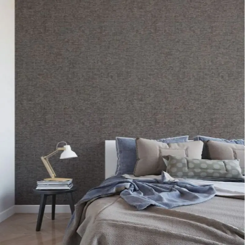 Wallstitch Marbled Silk Black Wallpaper 1