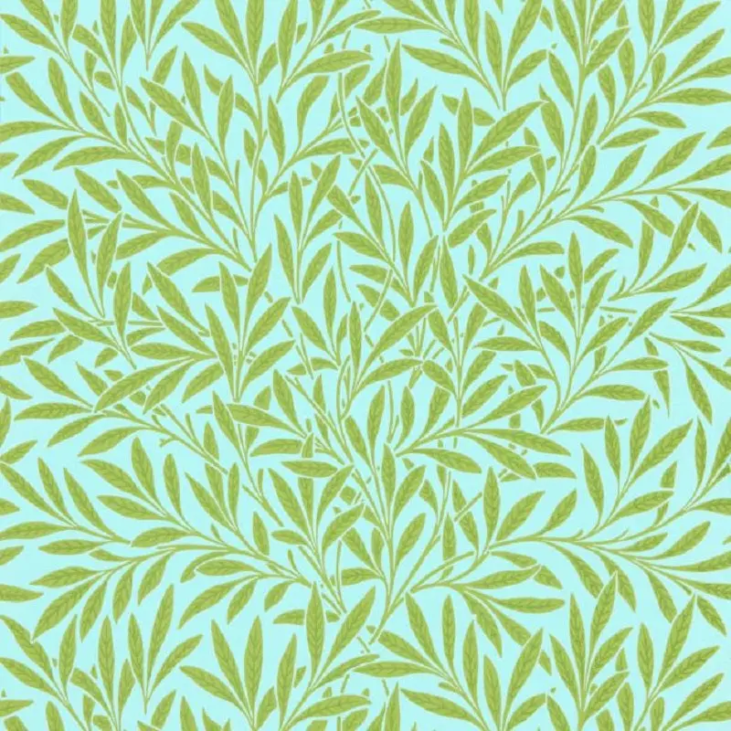 Morris & Co Willow Wallpaper - Sky/Leaf Sample 1