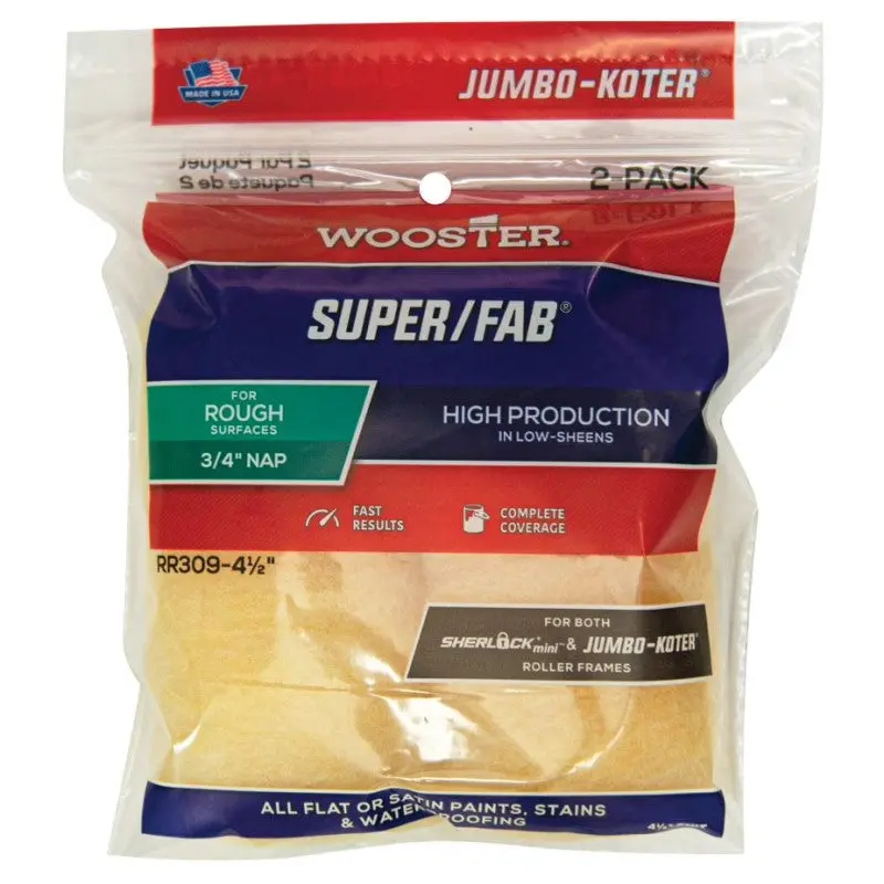 Wooster Super/Fab 4.5" Roller Sleeve - 2 Pack 1