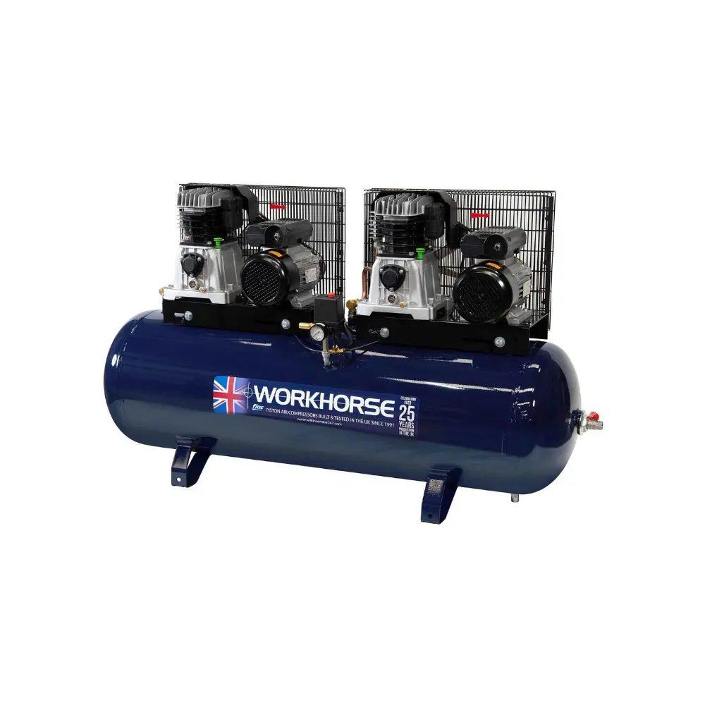 Workhorse Air Compressor Tandem 3Hp 250L 1