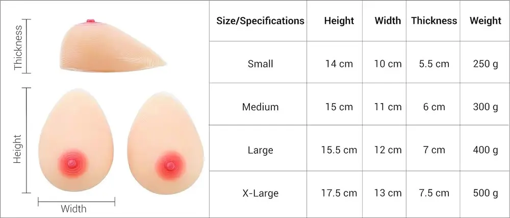 Dyna Pryda Premium Quality Artificial Breast Prosthesis Natural Density Silicone (Beige) 4