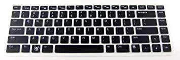Yashi Laptop Keyboard Protector Cover Black Color Silicone Rubber For Dell 14R Without Numeric 1