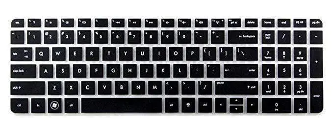 Yashi Laptop Keyboard Protector Cover Black Silicone Rubber For Hp Pavilion Dv6 With Numeric 1