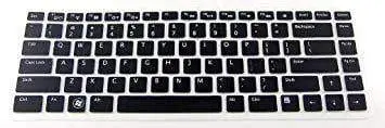 Yashi Laptop Keyboard Protector Skin Cover Black With Clear Silicone Rubber For Dell Inspiron 14R (Please Check The Compatibility In The Given Image) 1