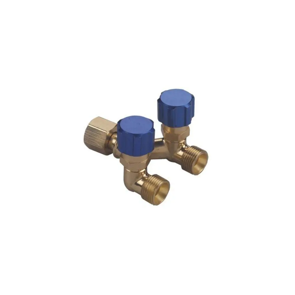 Oxygen Double Outlet Connector With Valves 1
