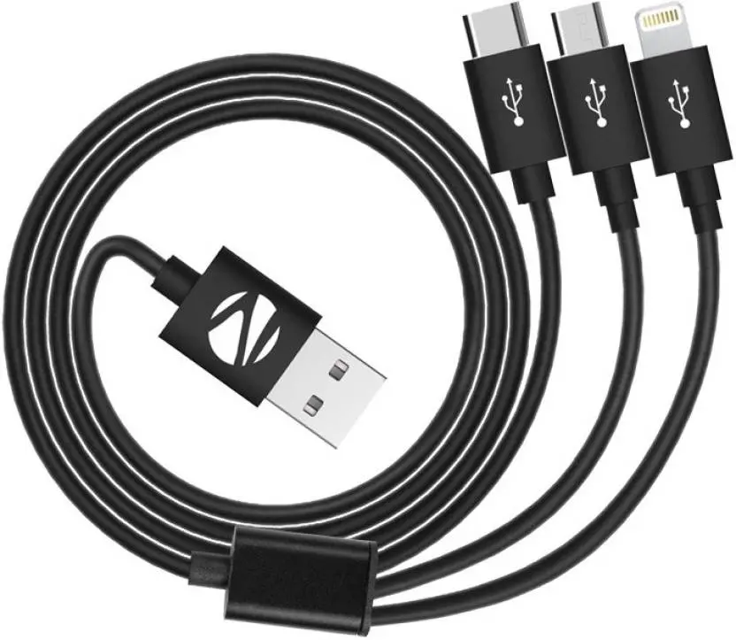 Zebronics Usb Type C Cable 1.2 M Zeb-Umlcc120  (Compatible With Mobiles, Black) 1