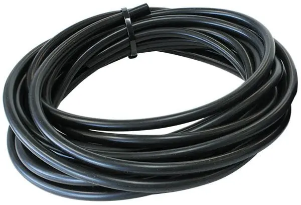 Af9231-018-25 Gloss Black Silicone Vacuum Hose – 3/16" Id, 25-Foot Roll 1