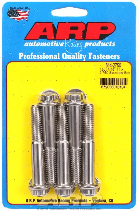 Arp 614-2750 Stainless Steel High-Strength Bolts 1