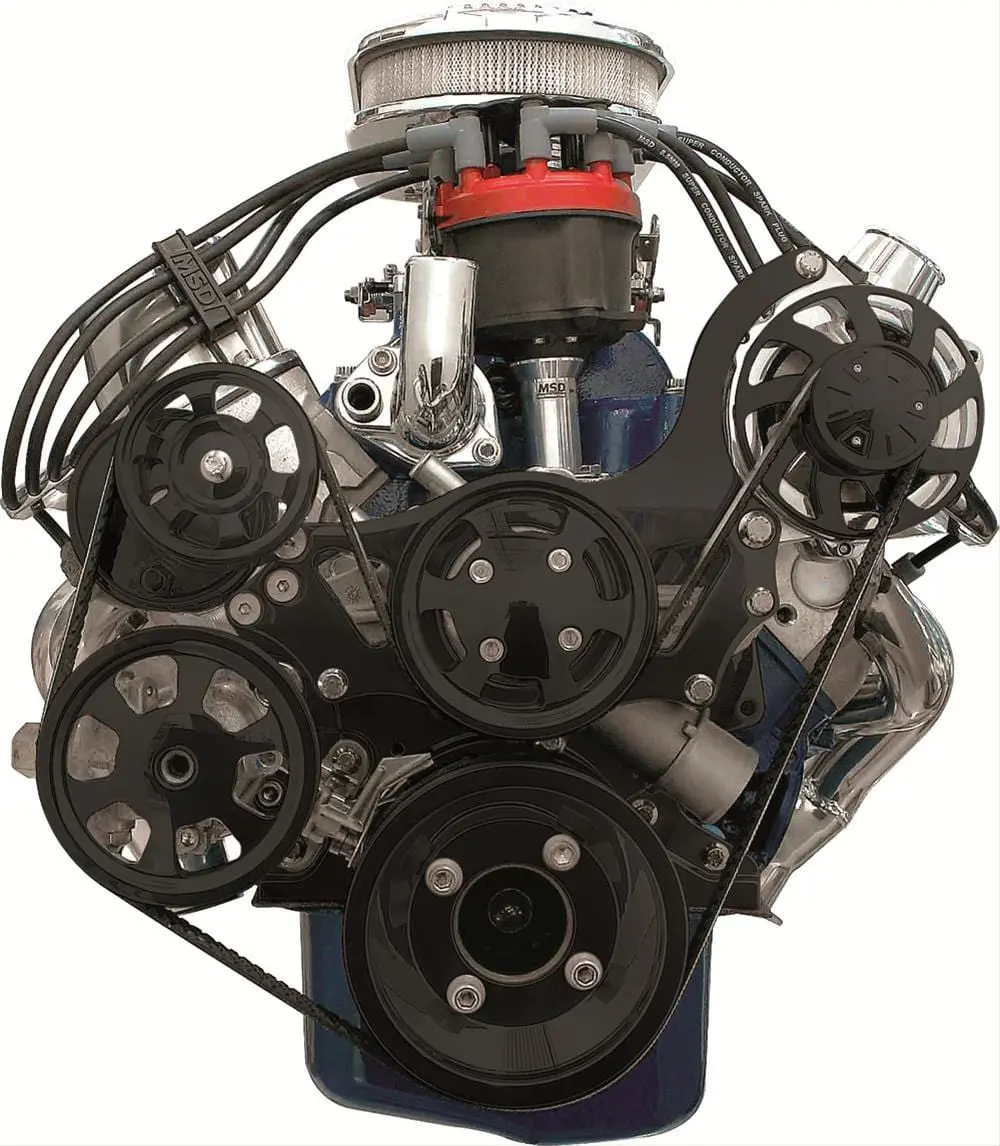 Billet Specialties Tru Trac Serpentine Drive System (No A/C) – Blk13605 1