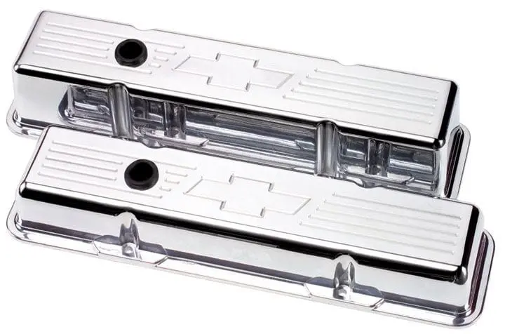 Polished Aluminum Bowtie Logo Valve Covers – Bs95121 1