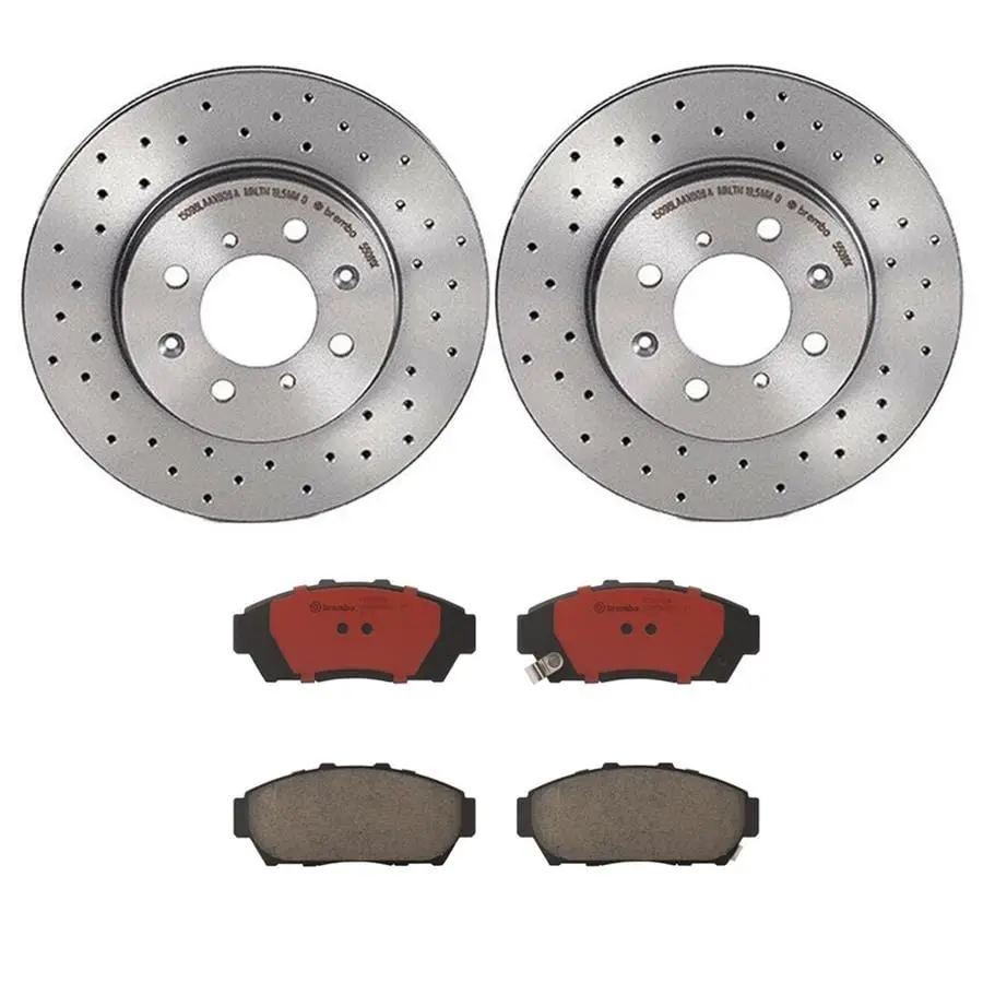 Brembo Ktx0158 Brake Kit – Premium Slotted Rotors And Ceramic Pads For Enhanced Stopping Power 1