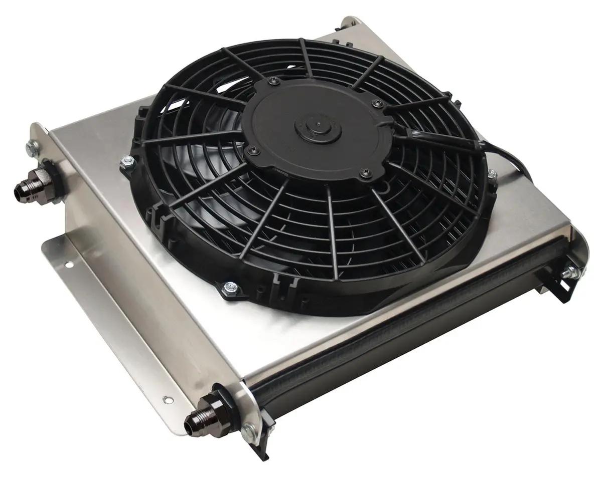 Derale 15870 Hyper-Cool Extreme Remote Fluid Cooler With Integrated Fan 1