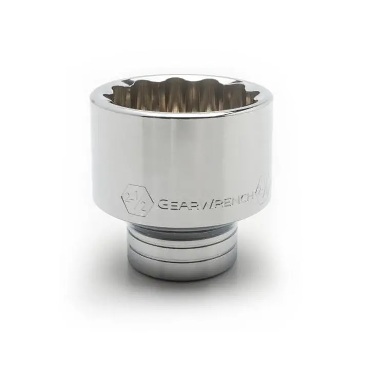 Gearwrench 12-Point Deep Socket – 1/2" Drive, Chrome Finish 1