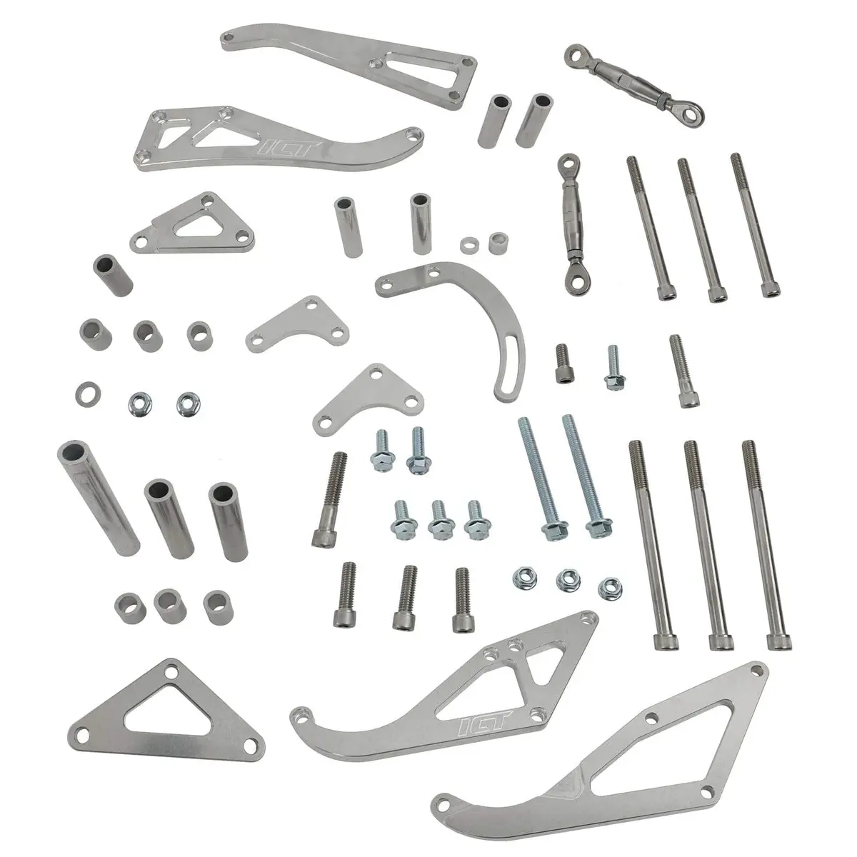 Ict Billet Alternator And Power Steering Bracket Kit - Part 551745 1